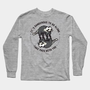 It's dangerous to go alone, take this with you | weird racoon wheel Long Sleeve T-Shirt